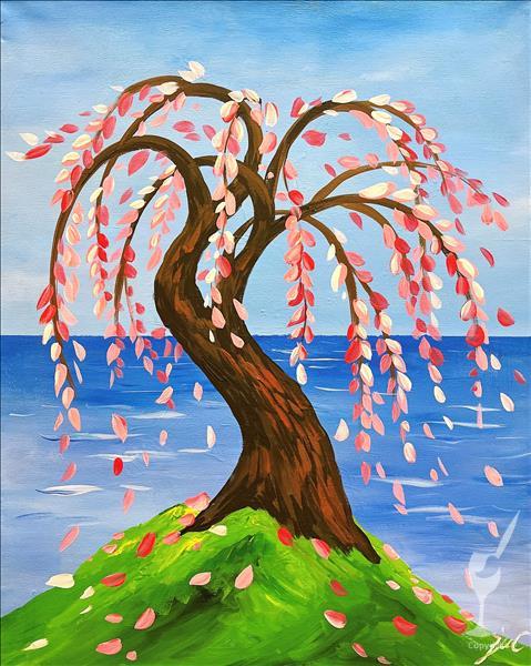 NEW ART-Pretty Pink Willow Tree