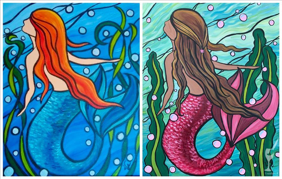 Stained Glass Mermaids - Set