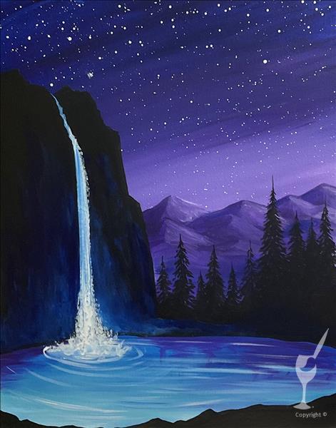 Beautiful Waterfall’s Glow! Painting Only