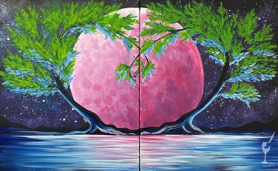 How to Paint Saturday Couples/BFFs - Luminous Lunar Love Trees