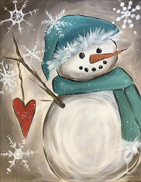 Paint & Candle Bundle - Snowman Love (21+)