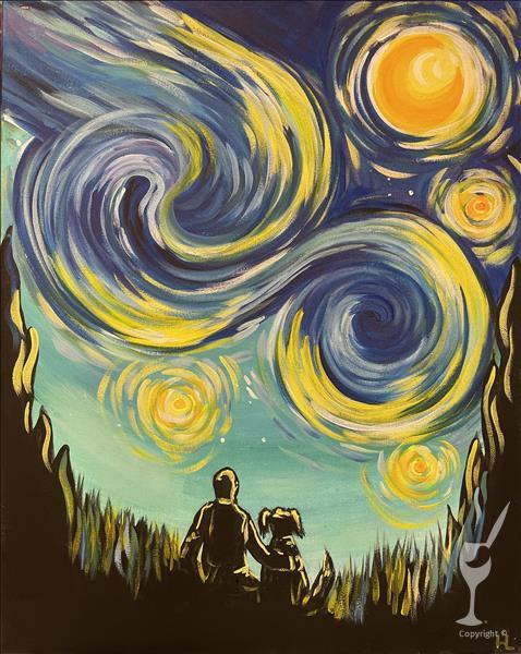 NEW! "Starry Night BFFs"  Adult Class! Ages 18+