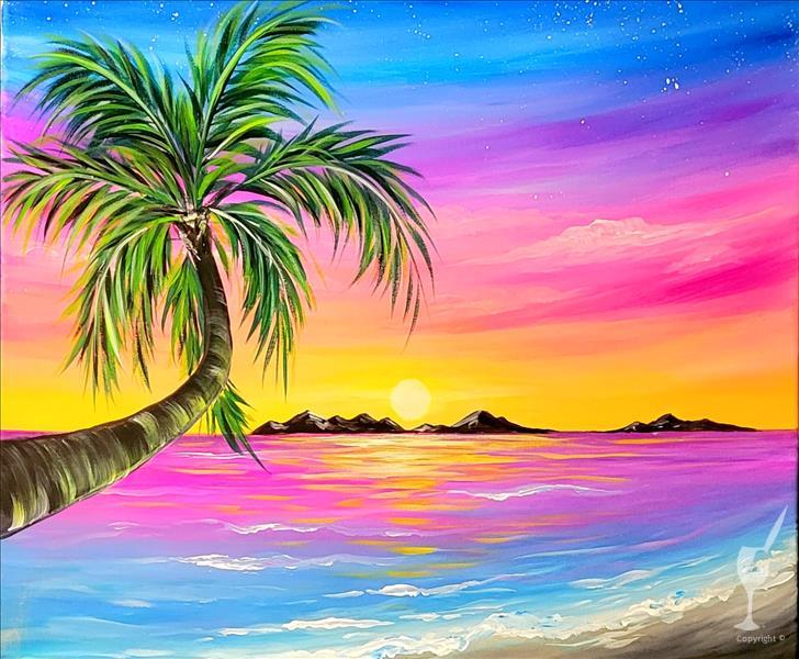 How to Paint Sunset Beach in BLACKLIGHT
