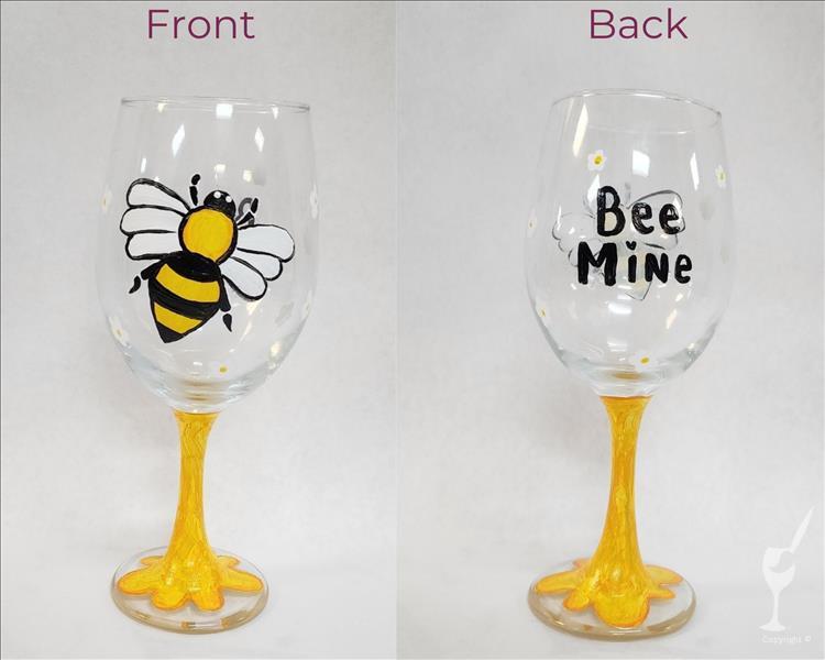 Bee Mine Wine Glassware Set