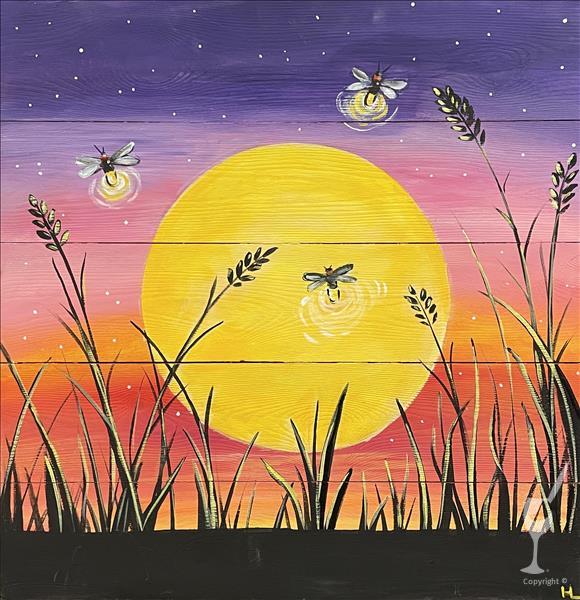 Firefly Sunset! NEW ART! Wood or Canvas!