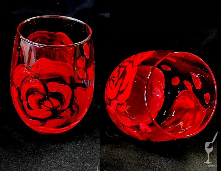 Rose Wine Glasses + DIY Candle