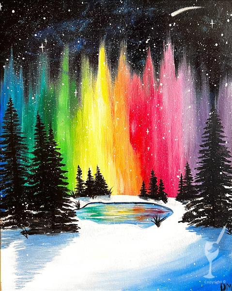 Winter's Rainbow Lights - Add GLITTER!