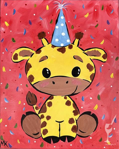 Giraffe - Family Fun - No School (11x14 Canvas)