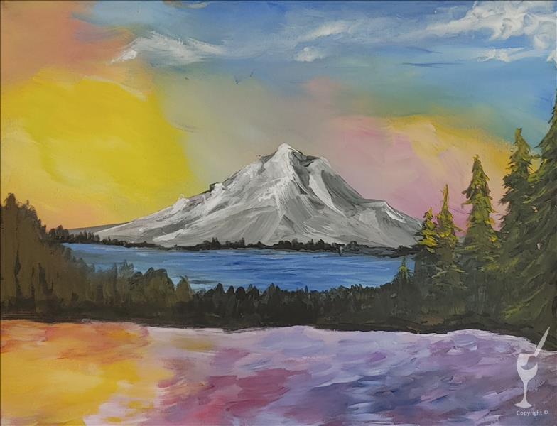 How to Paint Thirsty Thursday ~Rainbow Reflections at Lost Lake