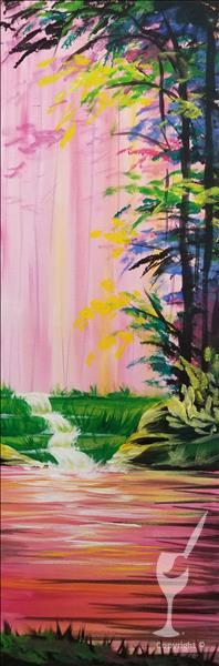 How to Paint New Art 10x30 Bright Forest Waterfal ***2X Points!