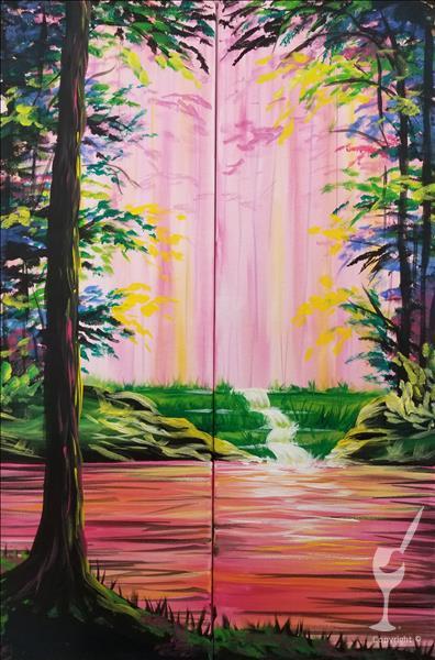 PAINT WITH A FRIEND ~ Bright Forest Waterfall Set