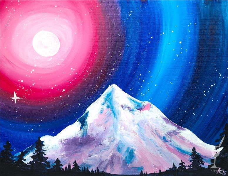 How to Paint NEW* Magical Moonlit Mountain