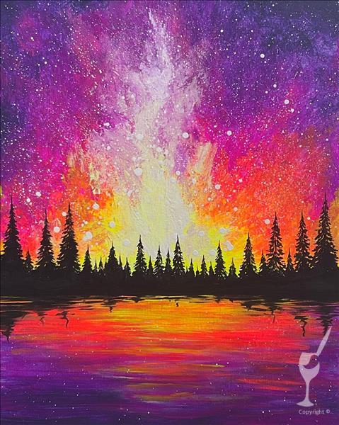 How to Paint ** DATE NIGHT ** Galactic Lake