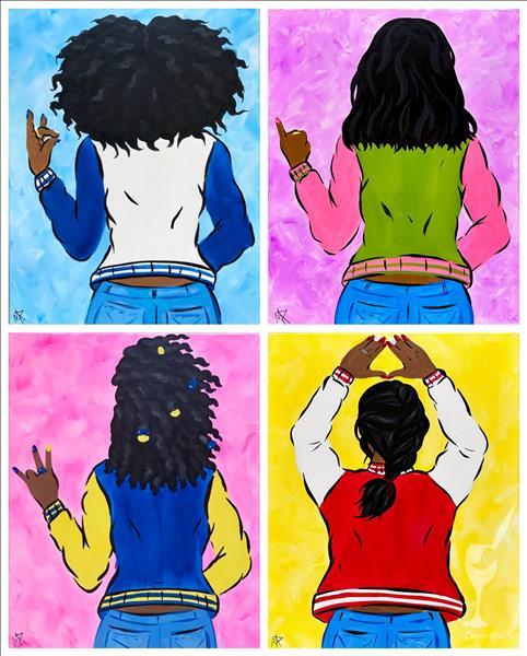 How to Paint Divine Sisterhood!  Rep your colors!!