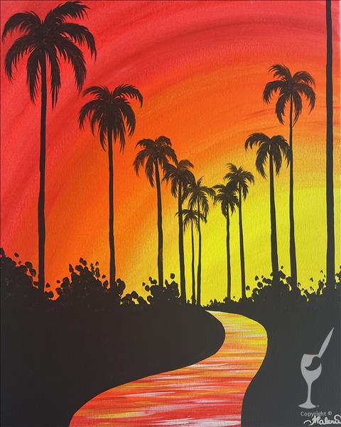 NEW! Palm Sunset *add candle