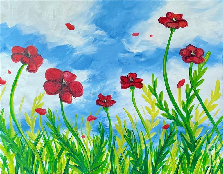 Paint & Candle Bundle - Spring Poppies (21+)