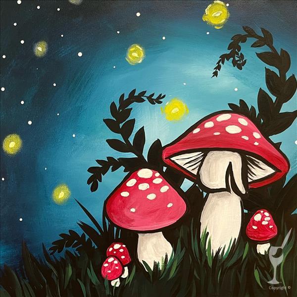 TEENS & UP! Mushroom Glow +Fairy Lights or Glitter