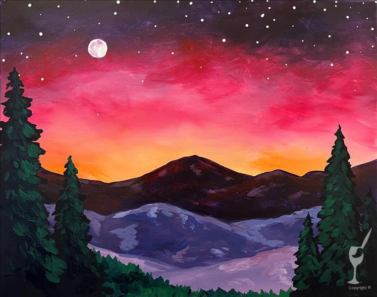 Mountain Moonlight - Paint & Candle Bundle(21+)