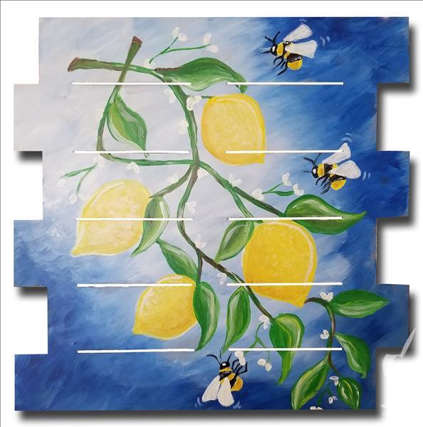 Lemons on a Vine - Canvas or Board