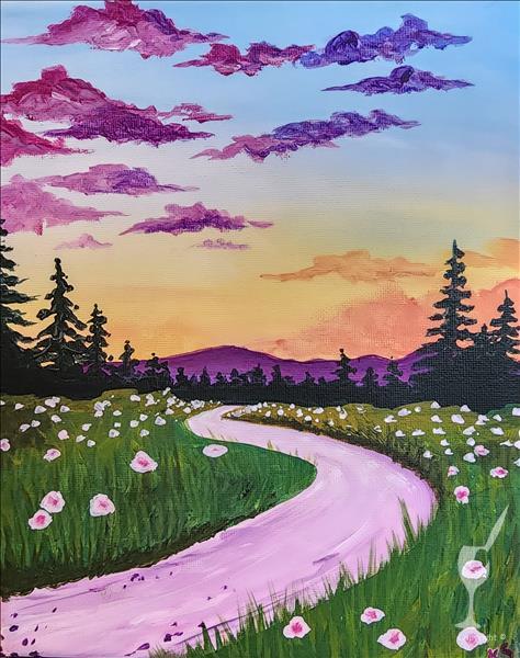 NEW ART! Sunset Stroll--Add a Candle!