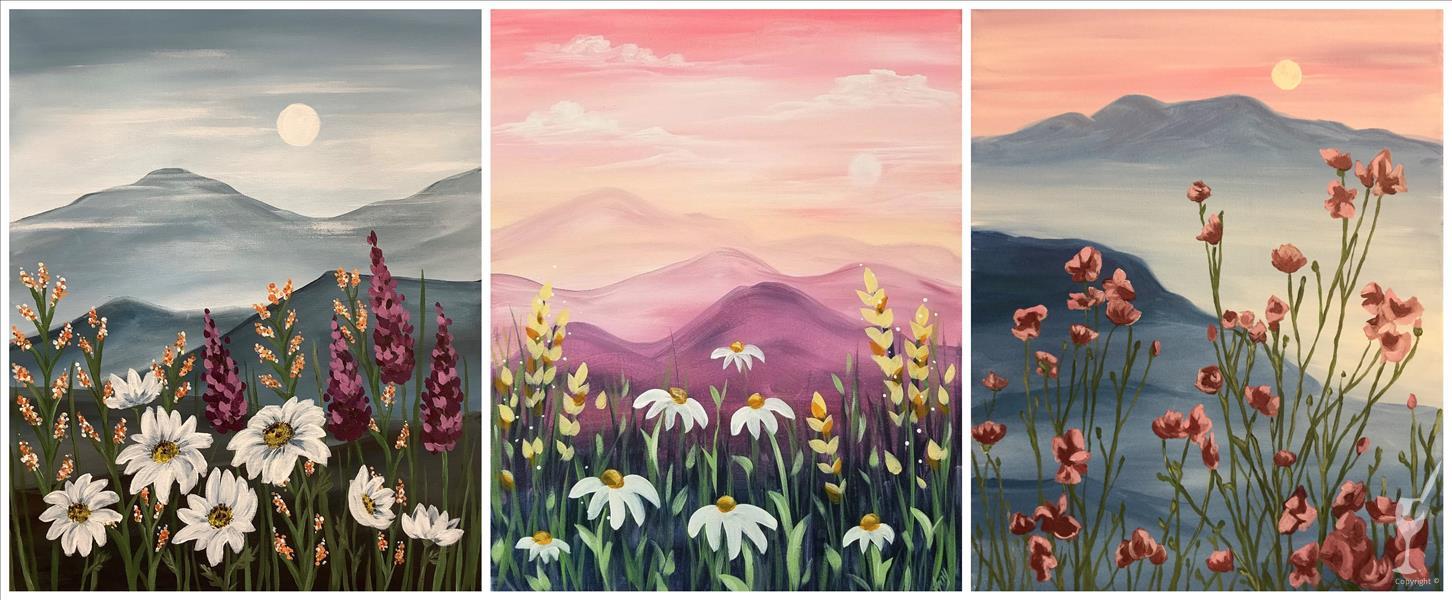 Mountains and Flowers - Set