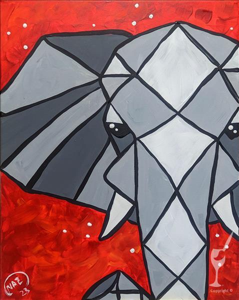 Stained Glass Safari - Elephant