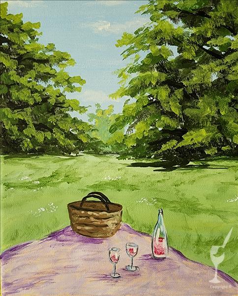 NEW ART! Day at the Park - FREE GLASS OF WINE