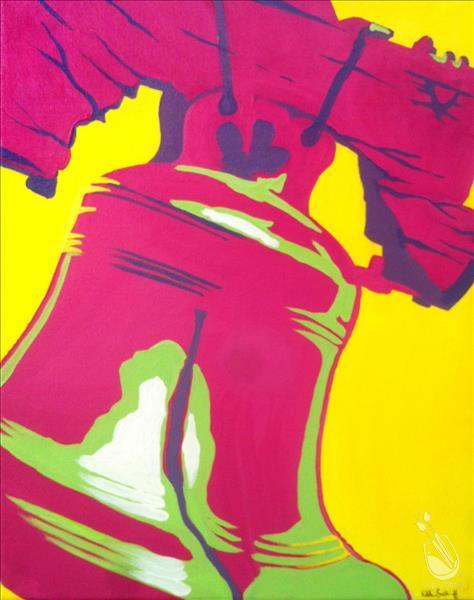 BLACKLIGHT Pop Art Liberty Bell - Pick Your Colors