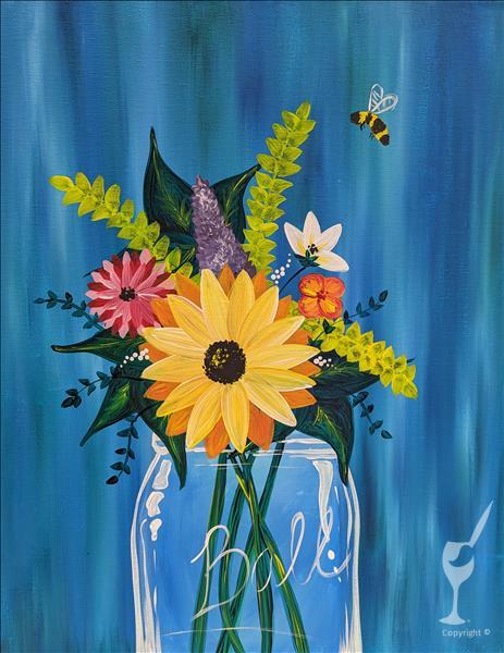Blooming Flowers with Acrylics & Antics, 05/12/2024 - Paint Nite