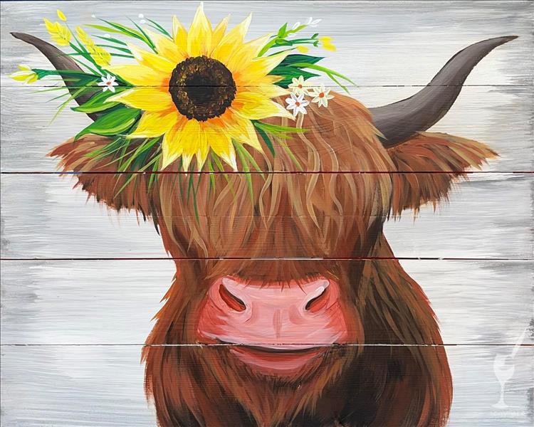 NEW ART-Flower Cow-Add a Candle!