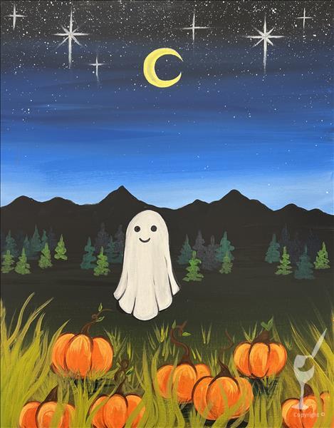 Paint & Candle Bundle - Spooky Pumpkin Patch (21+)