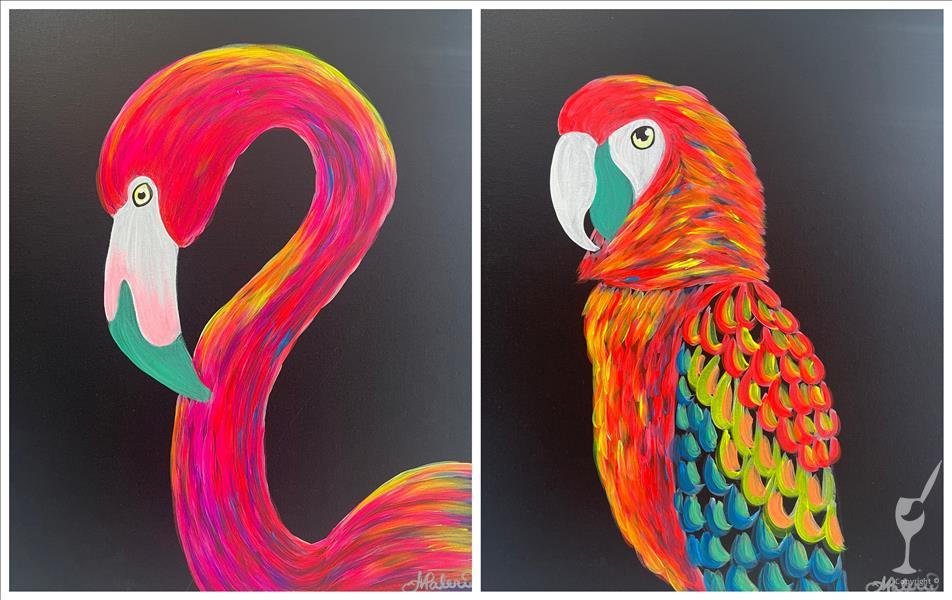 All Ages! Neon Flamingo or Parrot