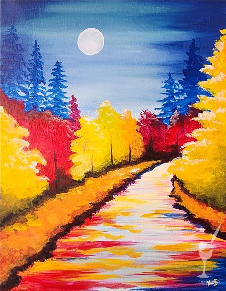 *TWO POINT TUESDAY* NEW ART Autumn Moonlit Path