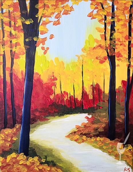 NEW ART! Bright Fall Path, pair it w/ a DIY Candle