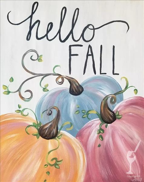 Paint & Candle Bundle: Hello Fall Pumpkins (21+)