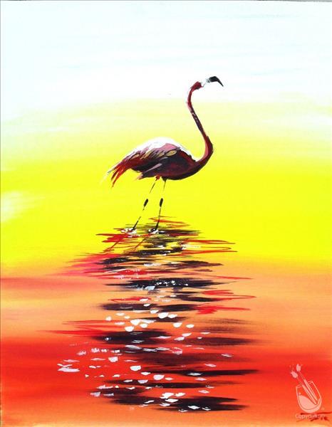 How to Paint Tranquil Flamingo (Teens & Adults)