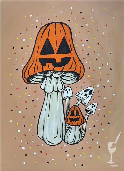 Spooky Mushrooms* Ages 13&Up *Pre-Drawn On