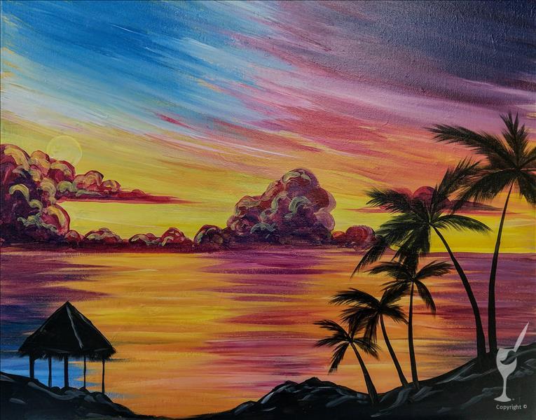 How to Paint NEW! Tiki Hut in the Tropics *add candle
