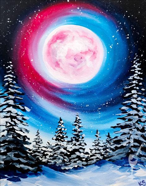 Cosmic Winter Forest Paint Night