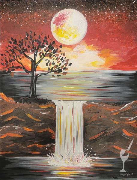 Moonlit Falls in Autumn **PUBLIC**