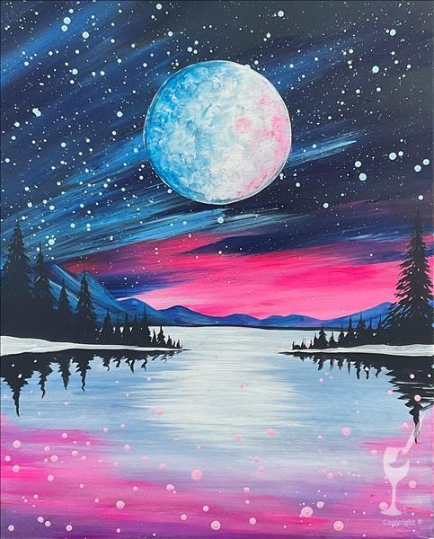 Frozen Aurora Lake - Painting Only!
