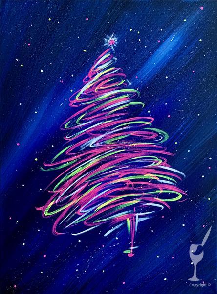 Fluorescent Christmas Tree - BLACKLIGHT PARTY!