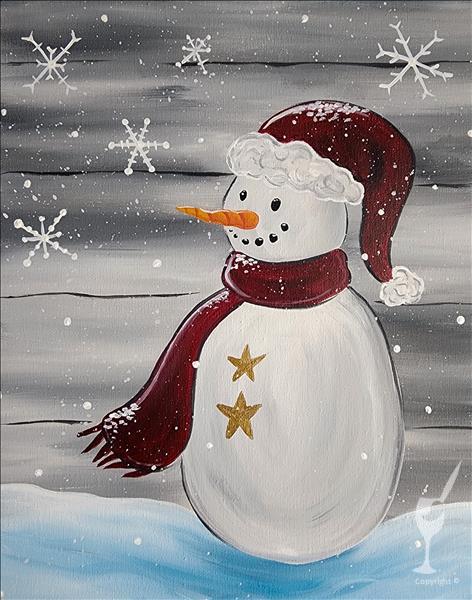 CHARMING NEW ART! "Happy Snowman" Ages 12+