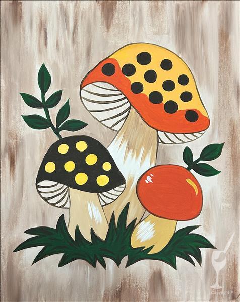 Merry Mushrooms--New Art! Add a Candle!