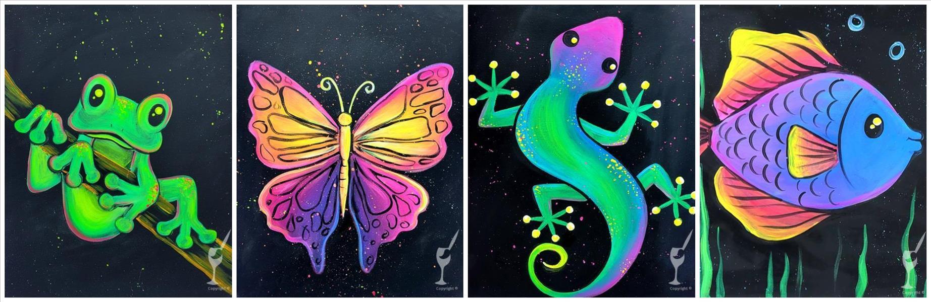 All Ages (11x14 Canvas) Glow Animals (You Choose)
