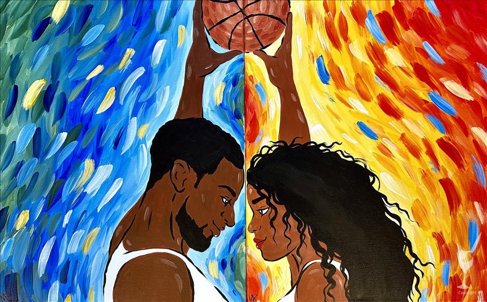 NEW ART!  Date Night - Love and Basketball!