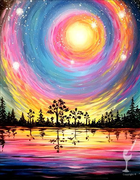 Bright Galactic Reflections-New Art! Add a Candle!