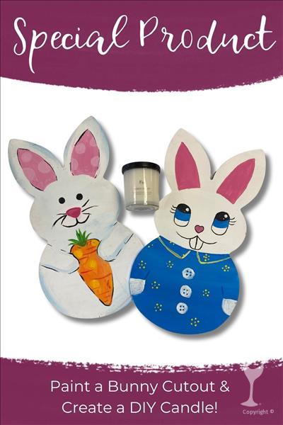 Easter Wood Cutout Bunny, & Make a Candle Too!