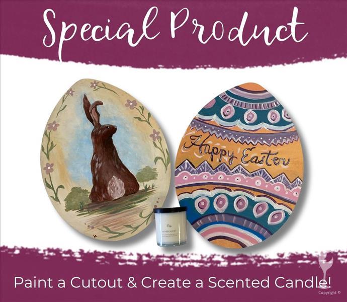 Easter Egg Wood Cutout & Make a Candle Too!