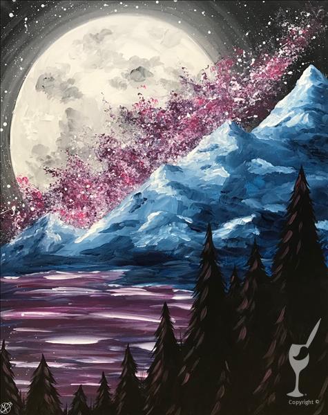 *NEW ART* Misty Moon Mountain Top